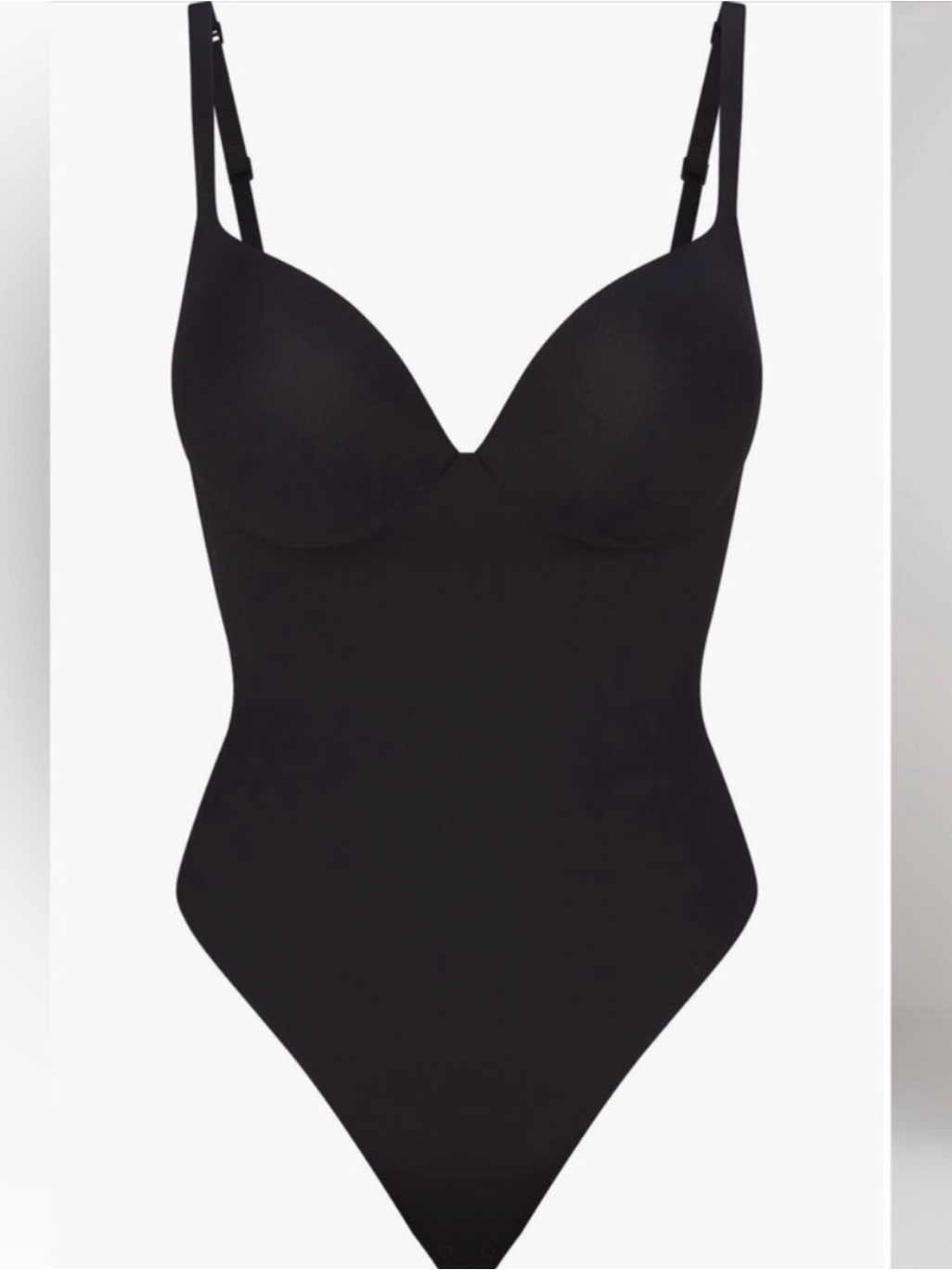 Skims Black Sculpting Shapewear Waistband Bodysuit